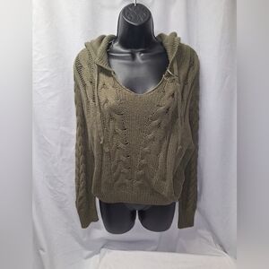 Aeropostale knitted hooded sweater size medium